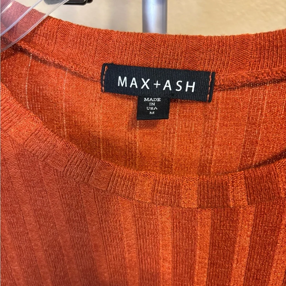 Max & Sam Women's‎ Long Sleeve Orange Dress